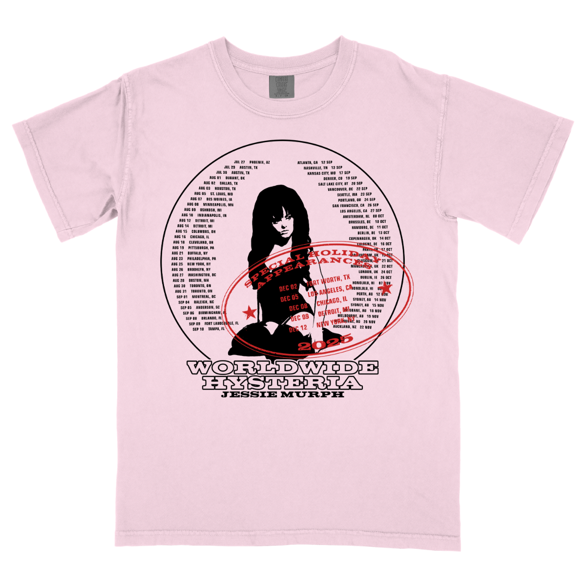Worldwide Hysteria Holiday Tour Tee